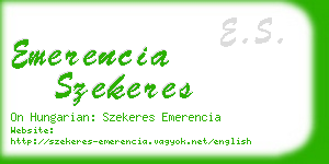 emerencia szekeres business card